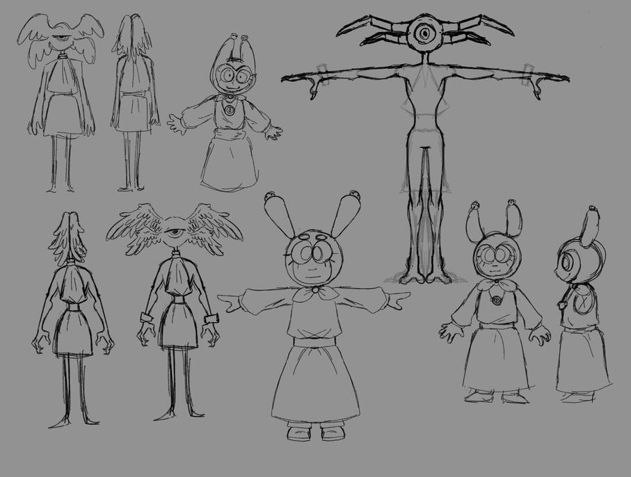 A collection of various illustrations surround an image of a young man with shoulder length hair and glasses taking a selfie.